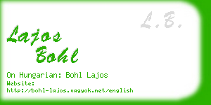 lajos bohl business card